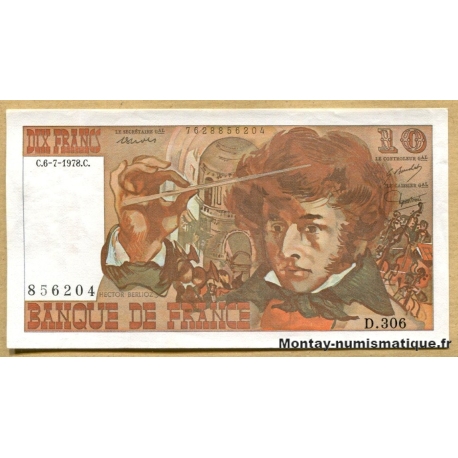 10 Francs Berlioz 6-7-1978 D.306