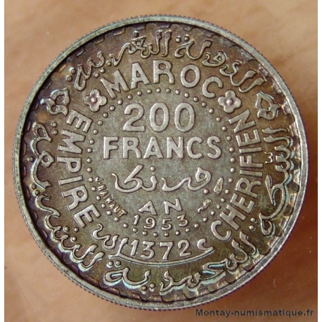Maroc 200 Francs 1953 / 1372 H Essai