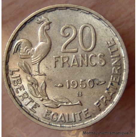 20 Francs Georges Guiraud 1950 B 3 faucilles
