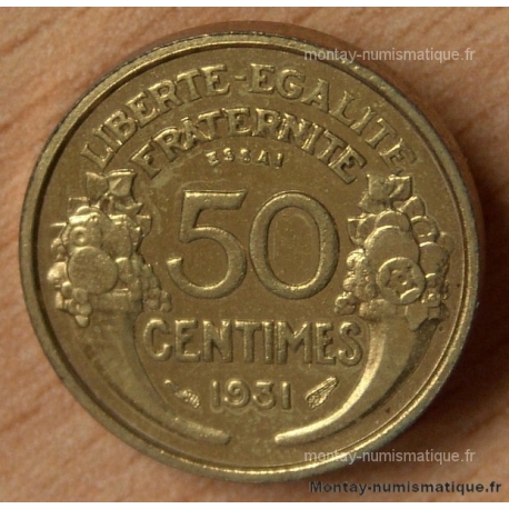 50 Centimes Morlon bronze 1931 Essai PIEFORT