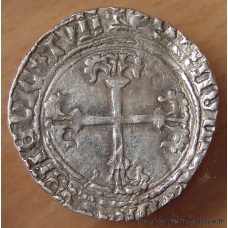 Dauphiné - Louis II Gros de Roi (16-06-1455) Romans. 