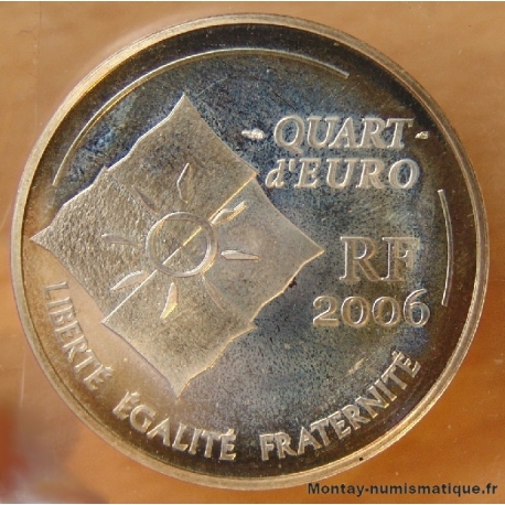 1/4 euro Xème anniversaire du TGV pièces jaunes 2006