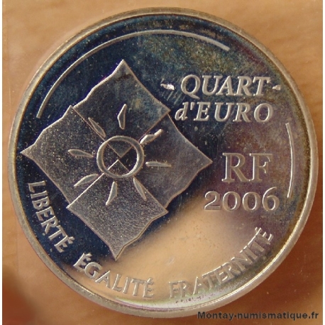 1/4 euro Xème anniversaire du TGV pièces jaunes 2006