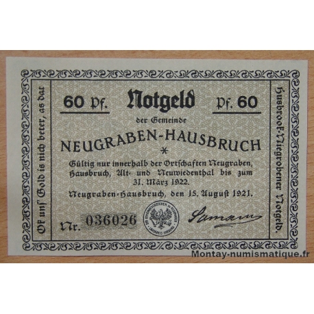 Allemagne - Neugraben-Hausbruch  60 Pfennig 1921