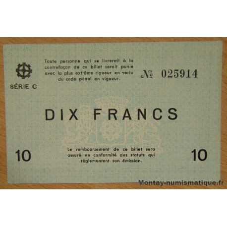 Mulhouse (68) 10 Francs 17 juin 1940 Série C 