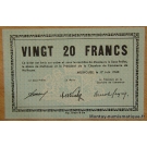 Mulhouse (68) 20 Francs 17 juin 1940 Série C