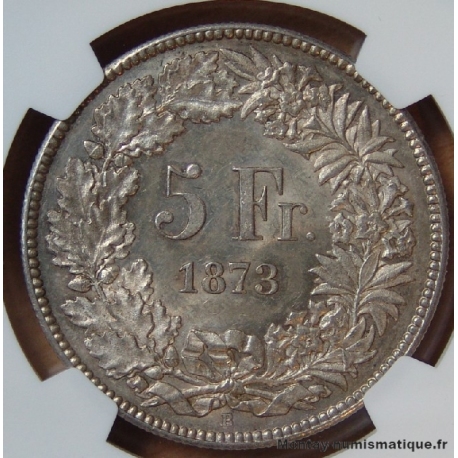 SUISSE - 5 Francs Helvetia 1873 B Berne 