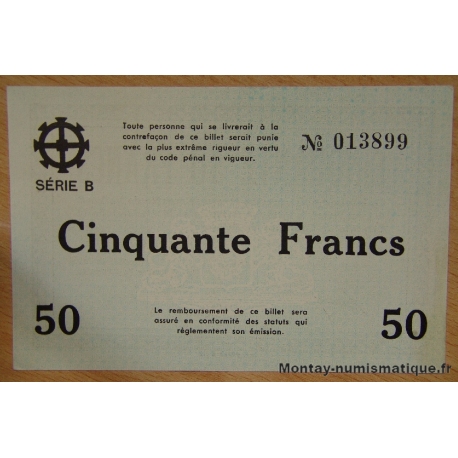 Mulhouse (68) 50 Francs 17 juin 1940 série B 