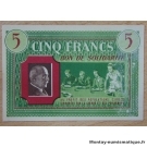 5 Francs Bon de Solidarité P. Pétain (1941) 