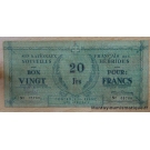 Nouvelles-Hébrides 20 Francs 1943 Services Nationaux