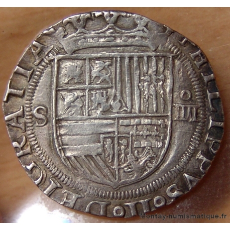 Espagne - 4 Reales ND ( 1556-1598) Séville Philippe II de Habsbourg 