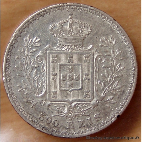 Portugal -500 Reis Charles Ier 1900