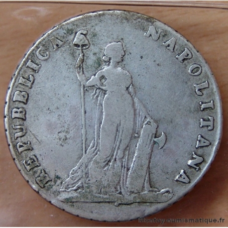Italie - République Napolitaine 12 Carlini ou Piastre AN VII  (1799) 