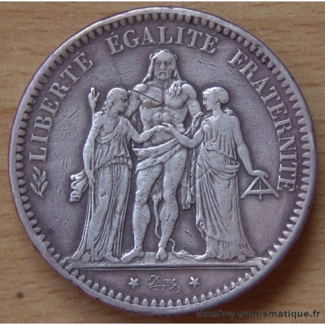 5 Francs Hercule 1871 A  Camélinat ( trident)