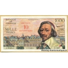 10 NF sur 1000 Francs Richelieu 7-3-1957 J.331