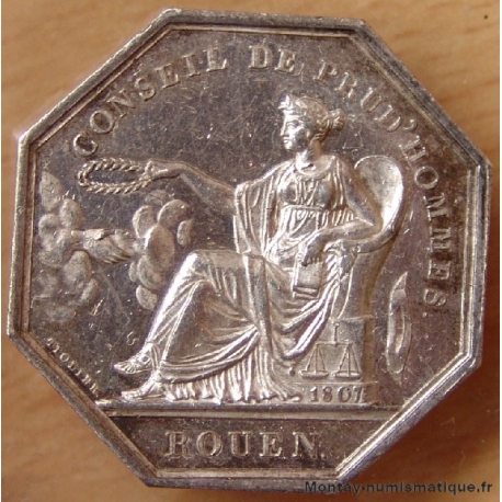 Napoléon I - Jeton Conseil de Prud'Hommes Rouen 1813  