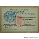 Allemagne - Colmar 2 Mark 6 août 1914 Stadtkassen-Bon