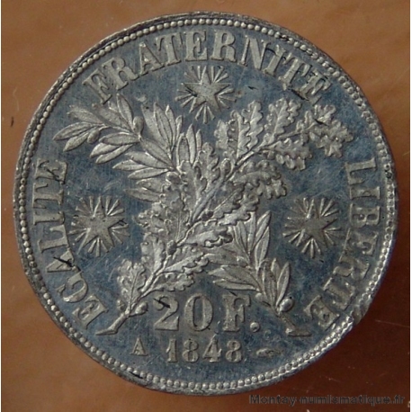 20 Francs Concours de Barre 1848