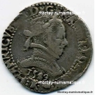 Henri III Demi Franc Col plat 1589 K Bordeeaux