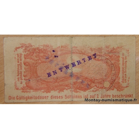Allemagne - Geibweiler 2 Reichsmark 6-08-1914 annulation par perforation