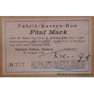 Allemagne - Günsbach, Walbach, Türkheim  5 Mark Fabrik-Kassen-Bon 29-08-1914