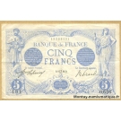 5 Francs Bleu 9 juillet 1912 O.616  