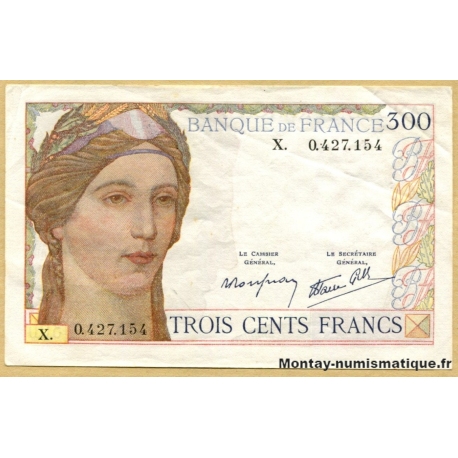 300 Francs 9-2-1939 lettre X