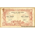 Djibouti 100 Francs 2 janvier 1920 sans décrets L.6