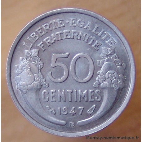 50 Centimes Morlon 1947 B Beaumont-Le-Roger aluminium