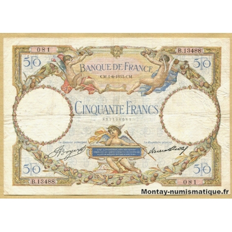 50 Francs Luc Olivier Merson 1-6-1933