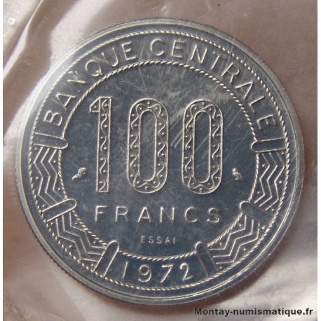 Cameroun 100 francs Antilopes 1972 Essai - Banque Centrale du Cameroun -Cameroon