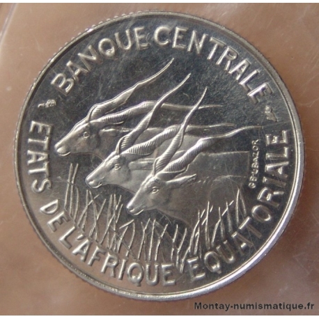 Etats de l'Afrique Equatoriale 100 francs antilopes 1966 ESSAI