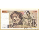 100 Francs Delacroix 1990 C.143 imprimé en continu