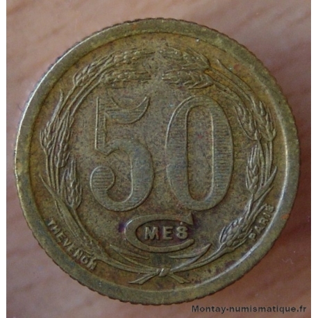 Djibouti 50 centimes 1921 Chambre de Commerce 