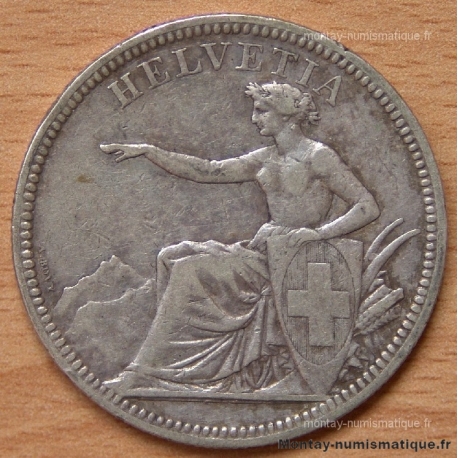 Suisse 5 Francs 1874 B avec point