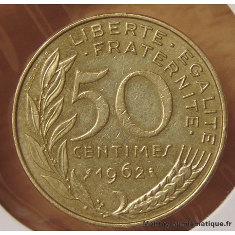 50 Centimes Marianne 1962  type col à 4 plis