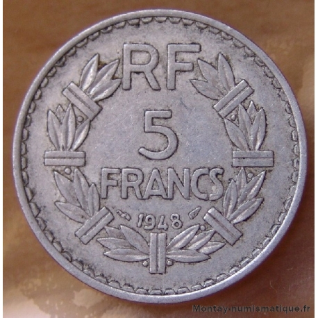 5 Francs Lavrillier 1948  9 fermé