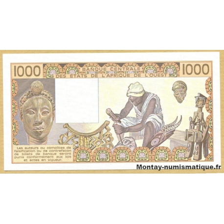 1000 Francs BCEAO Côte d'Ivoire 1986 A - F.014