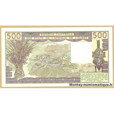 500 Francs BCEAO Côte d'Ivoire 1985 A - Y.13