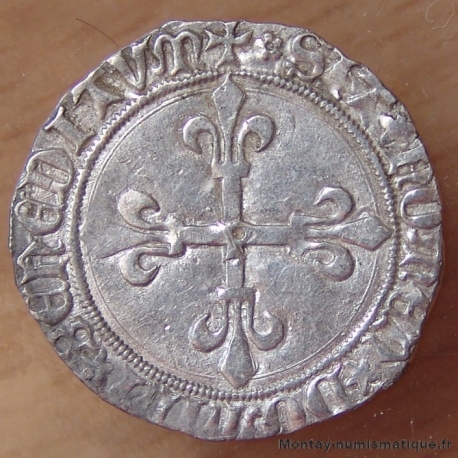 Louis XI Gros de Roi Perpignan ND (1461) variante