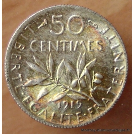 50 Centimes Semeuse 1919