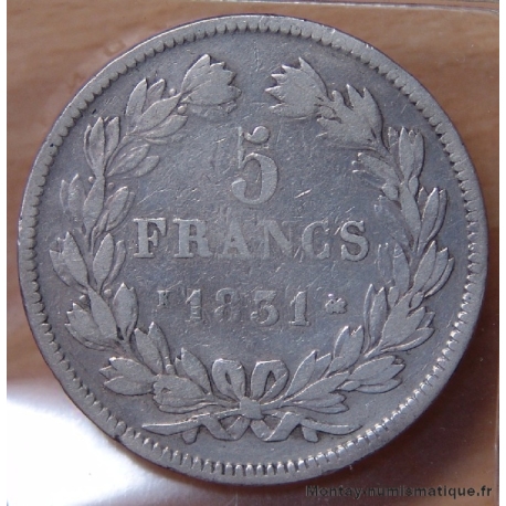 5 Francs HYBRIDE Louis Philippe I 1831 K Bordeaux