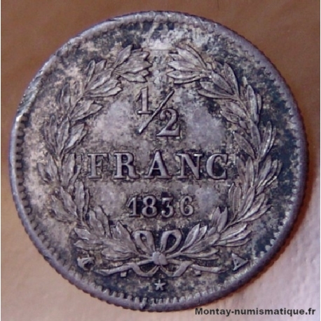 1/2 Franc Louis Philippe 1er 1836 A Paris