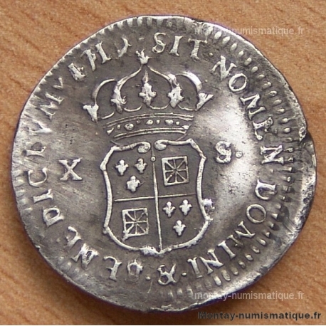 Louis XV 1/12 d'Ecu ou X sols de France Navarre 1719 & Aix