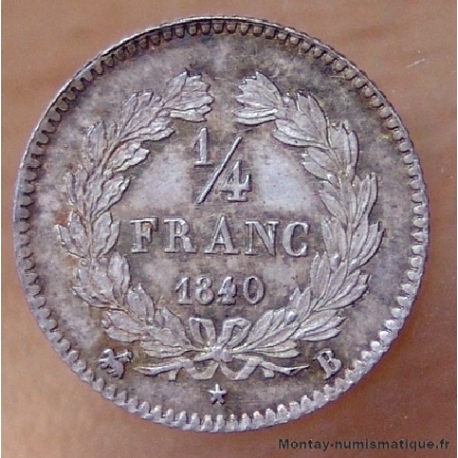 1/4 de Franc Louis Philippe 1840 B Rouen