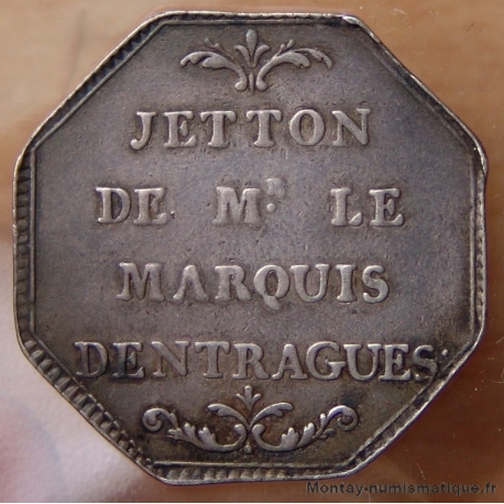 Auvergne - Jeton Louis-César Crémeaux, marquis d'Entragues 