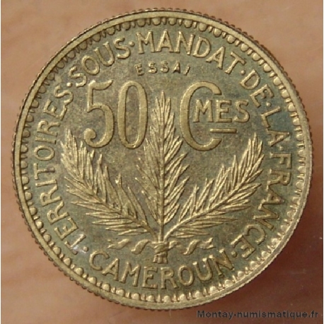Cameroun 50 Centimes 1924 Essai - Territoires sous mandat.