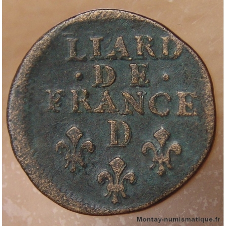 Louis XIV Liard de France 1695 D Lyon