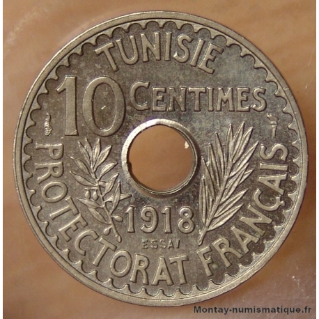 Tunisie 10 Centimes 1918 Essai.