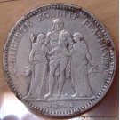 5 Francs Hercule 1875 a petit a